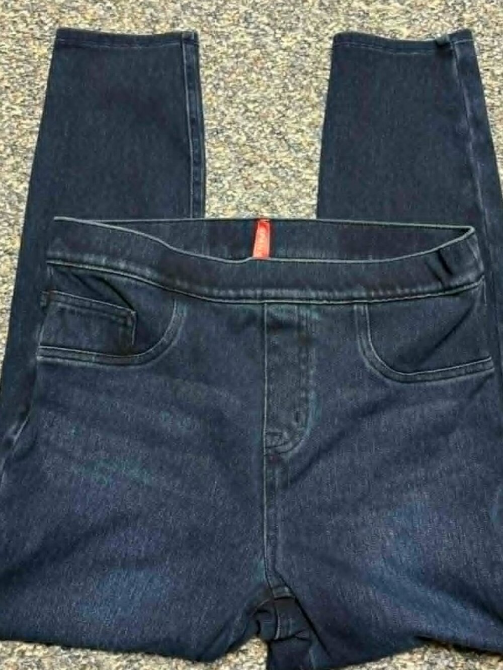 Cropped dark wash jeans by Spanx Medium